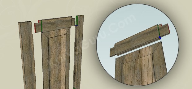 Sambungan Atas Daun Pintu Panel