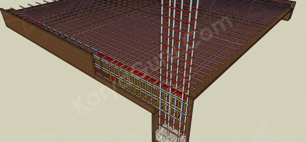 pembesian plat lantai atas