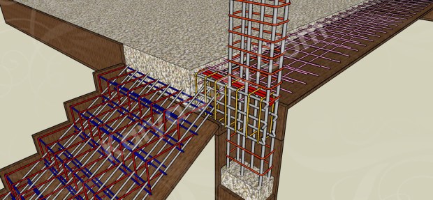 pengecoran balok dan lantai atas