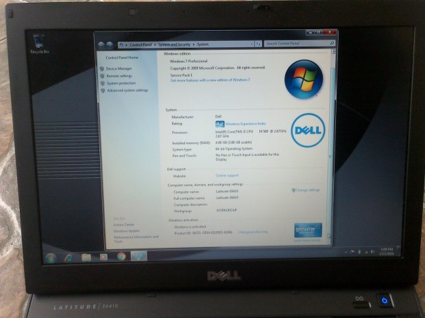 Jual Laptop Dell Latitude E6410 + Windows 7 Pro 64-bit