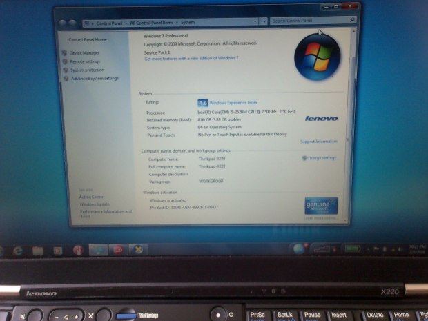 Jual Lenovo (IBM) Thinkpad X220 i5 RAM 4GB - COD di Bekasi