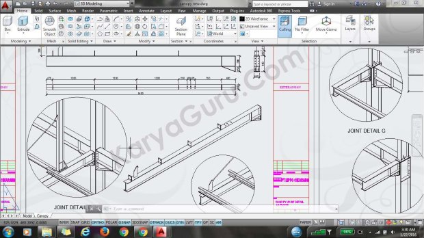 detail shopdrawing autocad untuk konstruksi baja