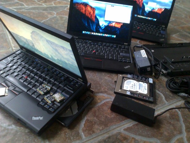 Jasa Modifikasi Install Hackintosh DualBooting Mac OSX Elcapitan : Yosemite + Windows 7 Professional Original Lenovo Thinkpad X220 Working WifiCard Modem WWAN Internal Docking Ultrabay DVD-RW HardDisk