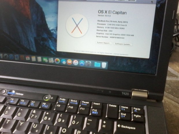 Jasa Install Lenovo Thinkpad T420 Hackintosh Mac OSX ElCapitan Yosemite & Windows 7