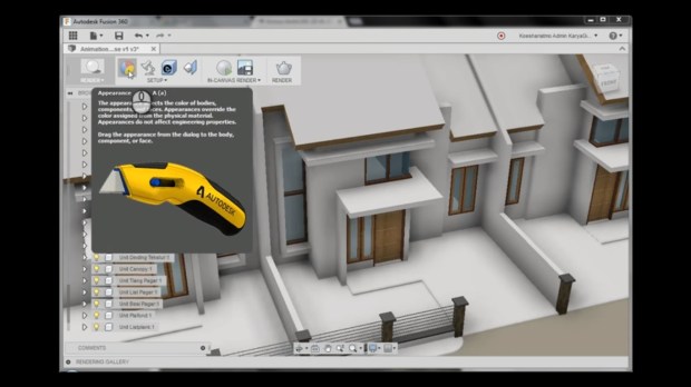 Appearance materials autodesk fusion 360
