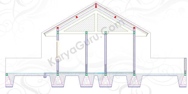 BALOK GORDING - Tutorial Belajar AutoCAD Gambar Kerja Potongan C-C Rumah Tinggal ShopDrawing Section