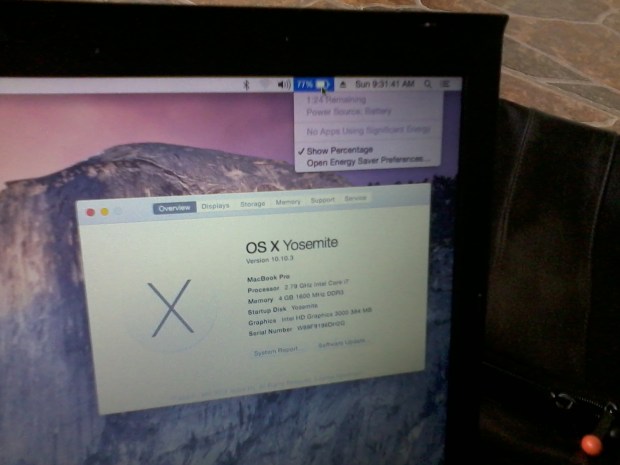 Jual Hackintosh Battery Indicator MacOSX Thinkpad T420 i7 4CPUs 2,8GHz