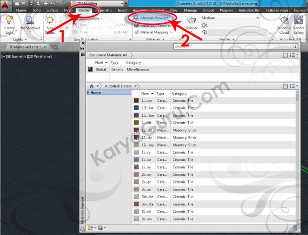 02-material-browser-autocad-3d-rendering-tutorial