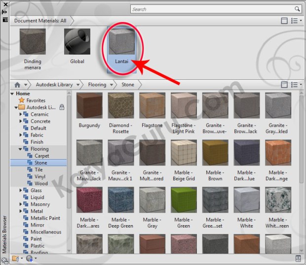 10-lantai-flooring-stone-granite-gray-speckled-material-browser-tutorial-autocad-3d