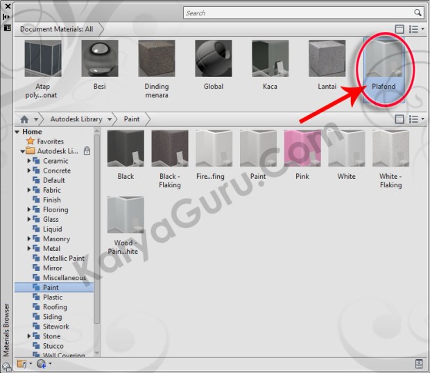 22-plafond-paint-wood-painted-white-material-browser-tutorial-autocad-3d
