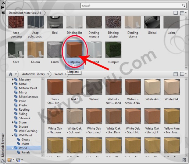 46-listplank-wood-teak-stained-dark-no-glossy-material-browser-tutorial-autocad-3d
