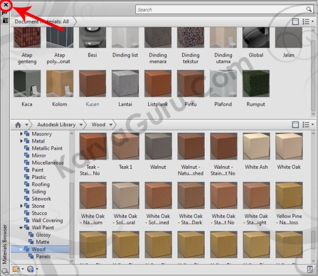 53-close-material-browser-tutorial-autocad-3d