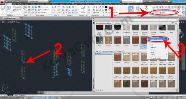 73-assign-to-selection-wood-walnut-natural-polished-material-browser-tutorial-autocad-3d