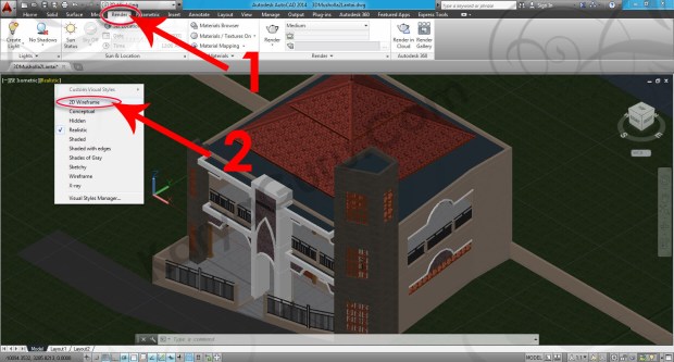 77-visual-style-2d-wireframe-material-browser-tutorial-autocad-3d