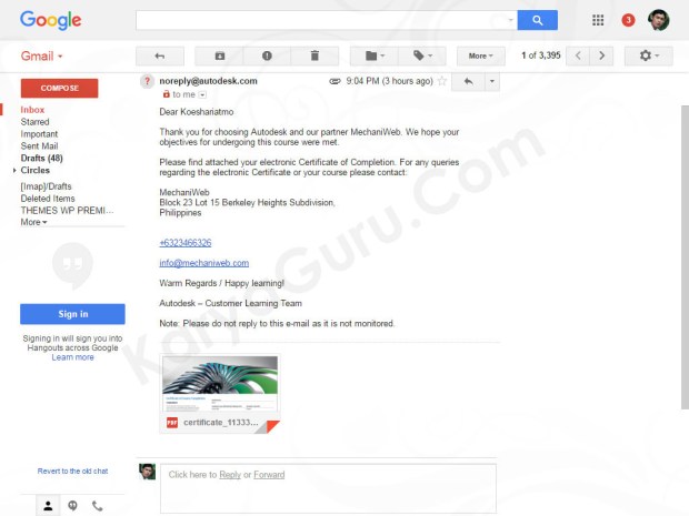 email-electronic-certificate-of-completion-autodesk-fusion360