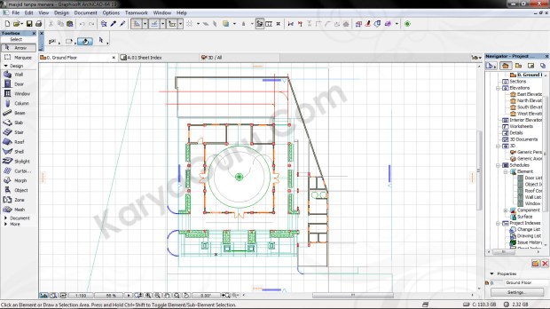 denah masjid besar ciomas bogor