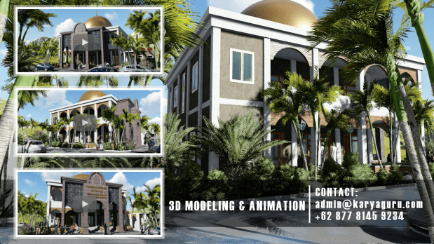 Visualisasi 3D Animation Desain Masjid Bogor