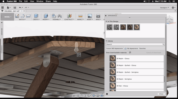 Proses Pemberian Material Autodesk Fusion 360
