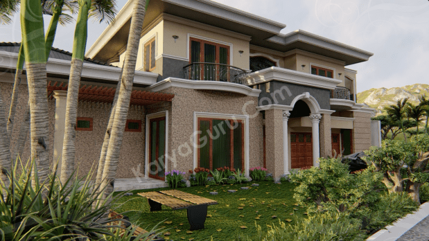 3D Rendering Modeling Animation Architecture Rumah 2 Lantai