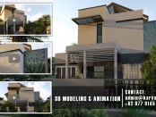 3D Modeling Rendering Animation for Architecture Visualization Services Minimalist House