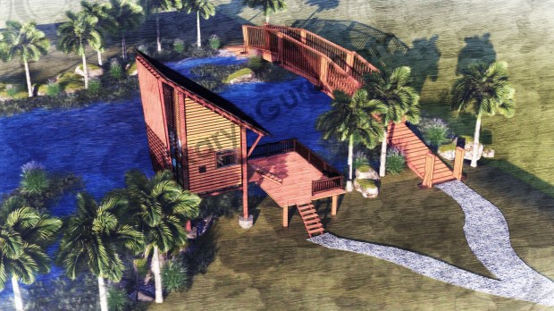 Render Sketch TopRight View - VOYAGEUR Personal Studio for Travel Blogger