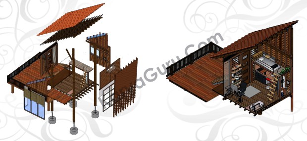 Section Oblique & Explode - VOYAGEUR Personal Studio for Travel Blogger