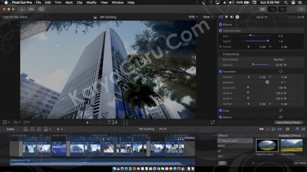 Video Editing FcpX Office Building Architectural Design