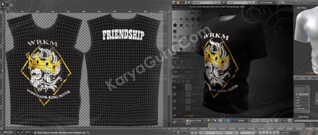 2D 3D Mockup T-shirt Design MotorCycle Club