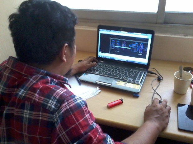 Belajar Autocad detail struktur di Pondok Pinang Centre Kebayoran Lama Jakarta Selatan