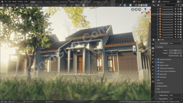 Realtime Rendering Eevee Blender 2.80 from Sketchup