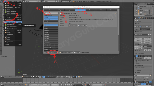 Active Addon Import-Export STL format on Blender