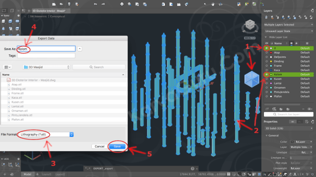 Export AutoCAD 3D Model to STL format