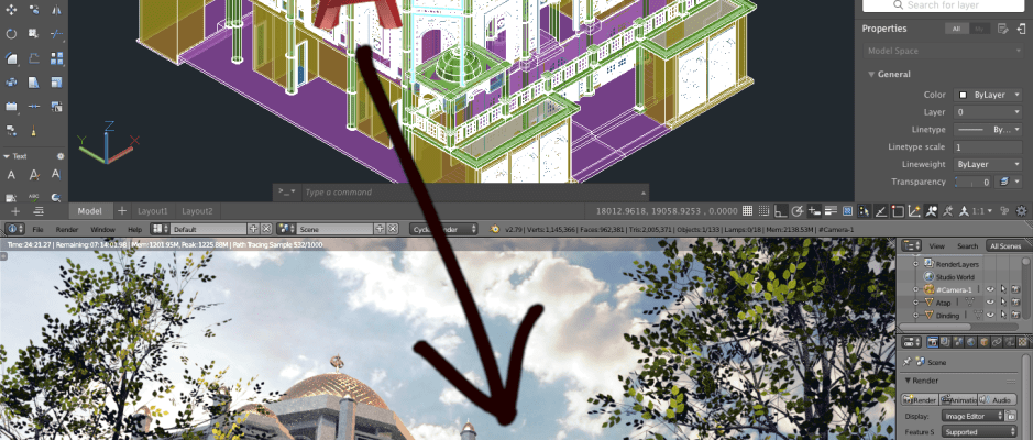 Import AutoCAD 3D Model File to Blender
