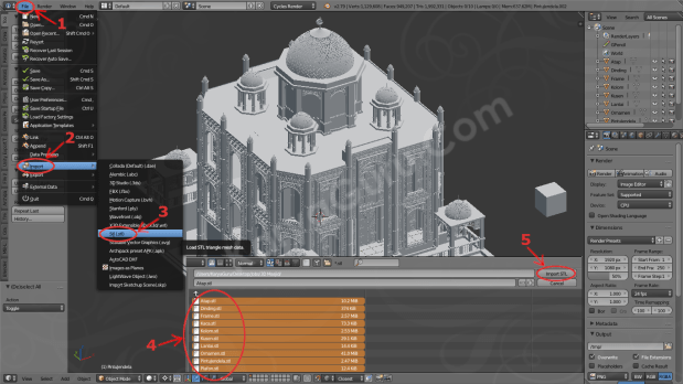Import AutoCAD STL File to Blender