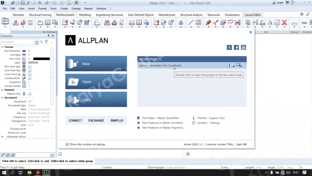 Tutorial Belajar BIM Allplan 2020 - Building Information Modeling Jembatan 25 meter