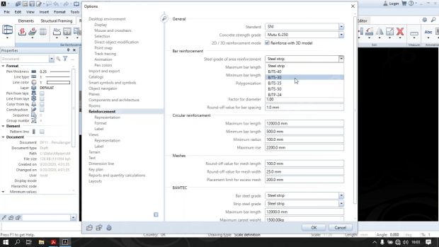 Tutorial BIM Allplan - SNI Mutu Besi Baja BJTP-30