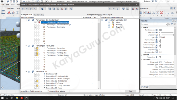 Allplan Engineering - Building Structure - Pembesian Penulangan Dinding