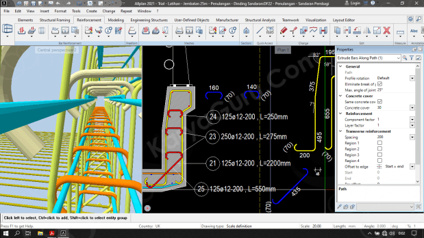 Belajar Pembesian Penulangan 3D Allplan Engineering 2021