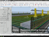 Tutorial BIM Allplan 2021 - Pembesian Dinding Jembatan Gelagar Beton Bertulang 25m