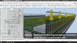 Tutorial BIM Allplan 2021 - Pembesian Dinding Jembatan Gelagar Beton Bertulang 25m