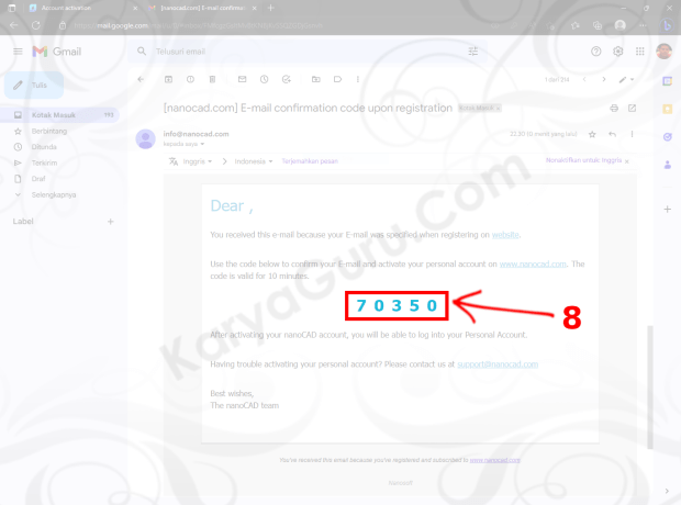 Code Aktivasi account nanoCAD Free