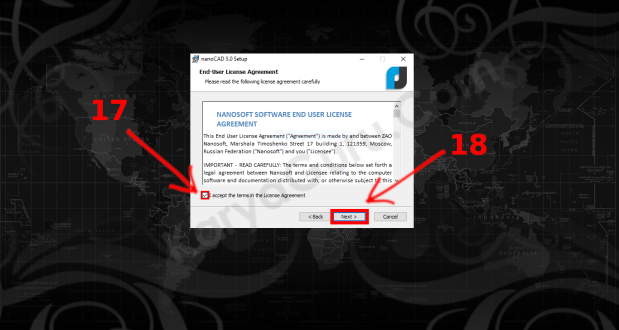Kesepakatan penggunan Lisensi Gratis nanoCAD