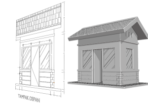 download buku ebook pdf autocad gratis untuk pemula tampak depan pos jaga