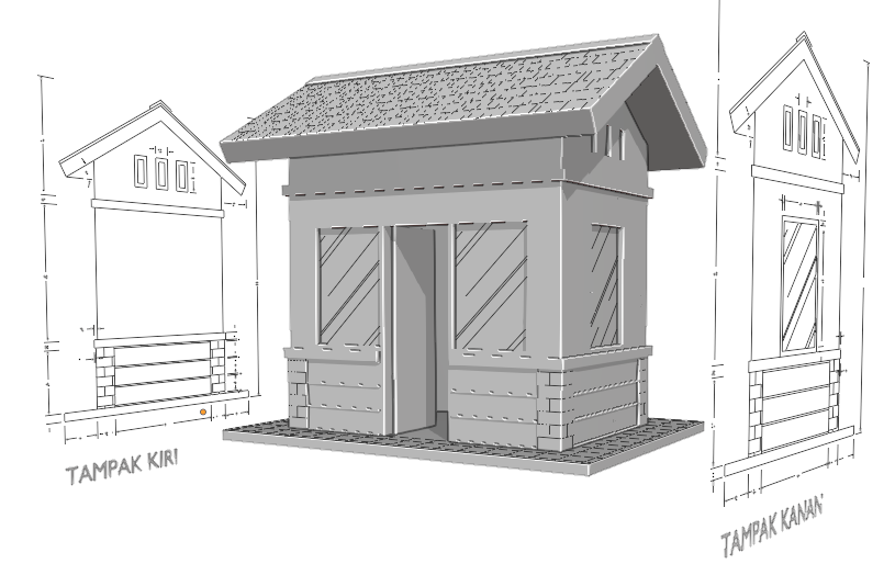 download buku ebook pdf autocad gratis untuk pemula tampak samping pos jaga